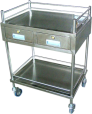 Stainless Steel Trolley Double - 2 Drawer